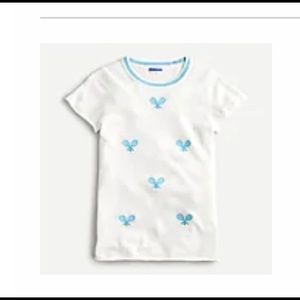 COPY - J crew tennis sweater white/ blue NWT 2X